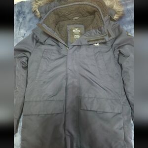 Hollister Men's Dark Blue Parka